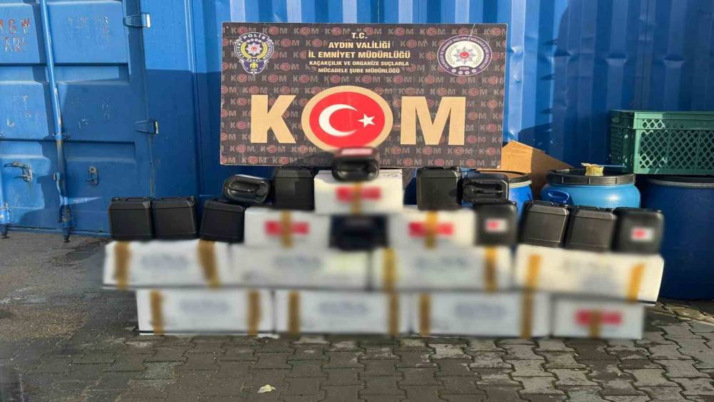 Aydın’da 220 litre etil alkol ele geçirildi
